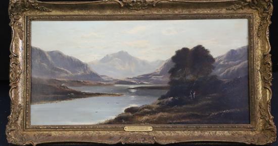 Charles Leslie (1835-1886) Plas Gwynant and Moel Siabod, N. Wales, 11.5 x 23.5in.